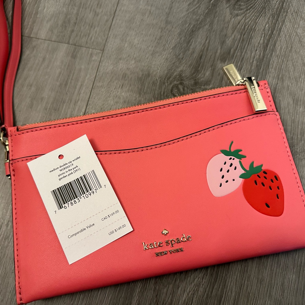 kate spade medium double zip wristlet clutch